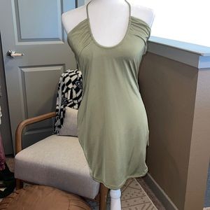 Beautiful green halter mini dress never worn!